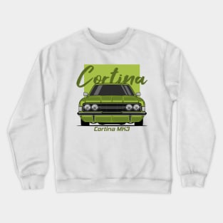 Front Green Cortina MK3 Classic Crewneck Sweatshirt